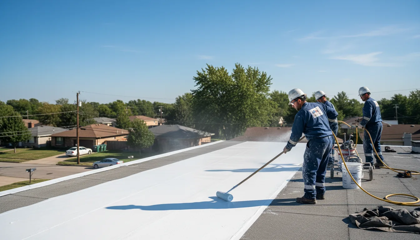 Commercial roof coating in La Prairie, IL near me